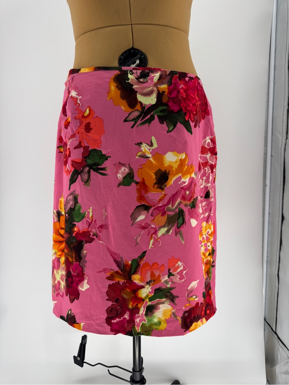 Talbots Pink Floral Pencil Skirt 18W